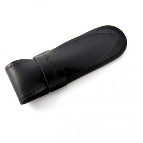 Etui rasoir en cuir noir