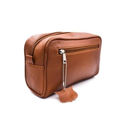 Trousse de toilette cuir marron clair Parker TBSADDLE - Soins et  accessoires toilette