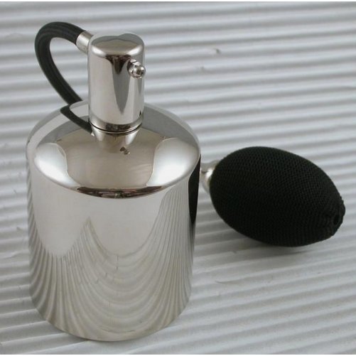 Vaporisateur de toilette poire longue modèle cylindre métal nickelé