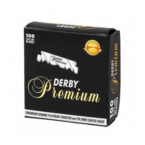 100 demi lames plates Derby Premium Black