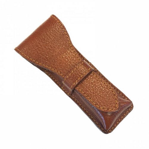 Etui en cuir marron Parker