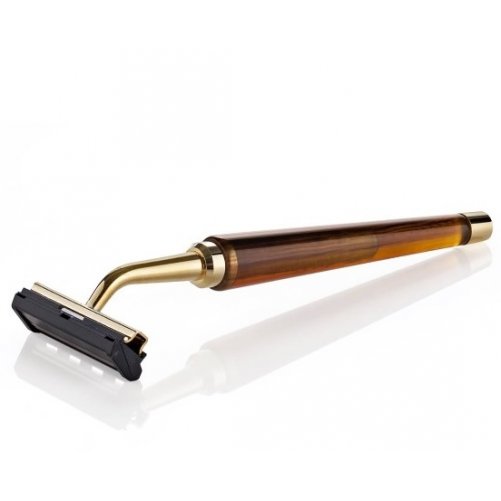 Rasoir  tte fixe en rsine imitation caille