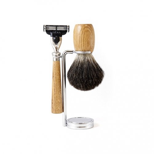 Set  raser Mach3 en Chne Gentleman Barbier