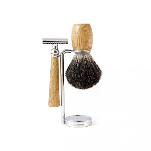 Set  raser scurit en Chne Gentleman Barbier