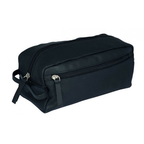 Trousse de toilette cuir noir Erbe Solingen