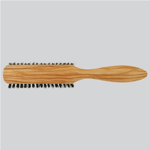 Brosse à barbe bois d'oliver poils sanglier