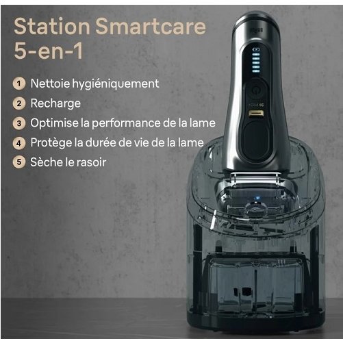 Centre de Nettoyage SmartCare 5 en 1 Braun rasoir électrique Braun