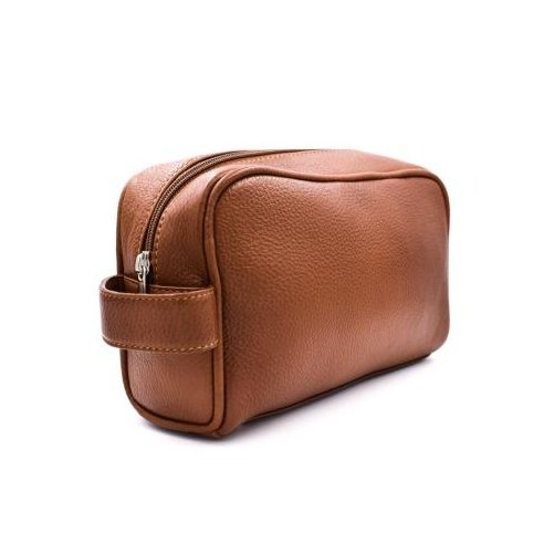 Trousse de toilette cuir marron Parker - Accessoires toilette