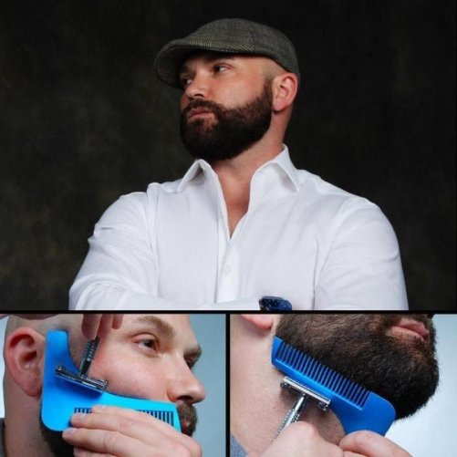 Peigne guide pour barbe